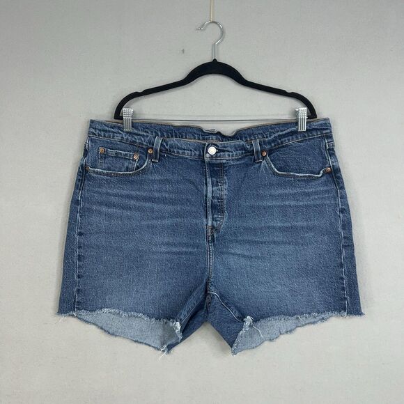 Levi's Pants - Levis Shorts Womens 20W Blue Denim Cutoff 501 High Rise Button Fly Cowgirl 90s